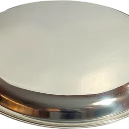 a&h Stainless Steel Heavy Gauge Daily Use Dinner Quarter Plate with Mirror Finish Design 19cm Dia set of 6 Pcs Quarter Plate image 4