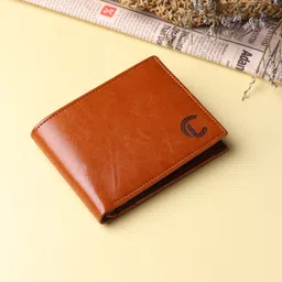 craftline Men Casual Khaki Artificial Leather RFID Wallet image 4