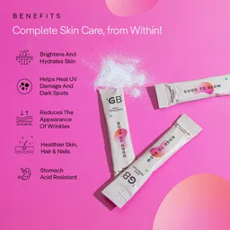 the good bug Good To Glow Probiotic For Skin & Hair Care Blueberry Flavoured Powder image 3