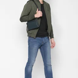 allen solly Men Solid Bomber Jacket image 5