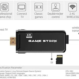 NextTech TV Video Game for Two Players-Wireless Connectivity 4K HDMI Stick 2024 Legendary Edition image 2
