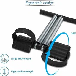 ag enterprises AG Fitness: Double Spring Tummy Trimmer, Pushup Bar & Ab Roller Combo Ab Exerciser image 2