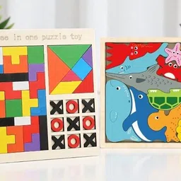 vhd Wooden Brain Game Combo | Logic & Sea Animal Puzzles DD203-picture-29