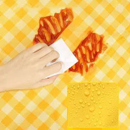 wolpin Rubber Picnic Mat Waterproof Rectangular Blanket Extra Large (100 X 150 Cm) Checkered Picnic Blankets Beach, Outdoor, Camping On Grass Travel Sandproof Foldable Portable (Yellow & White) image 3