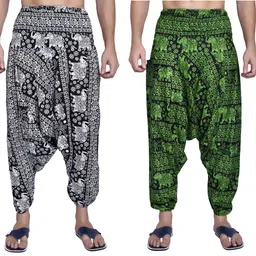 viku Printed Cotton Men Harem Pants image 1