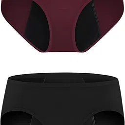 ummiss Pack of 2 Women Periods Maroon, Black Panty-picture-34