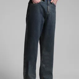 jack & jones Men Loose Fit High Rise Dark Blue Jeans image 2