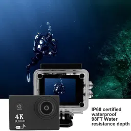 Vinni 2025 4K 16 MP 170 Degree Wide Angle Lens 98FT Underwater Waterproof ditgital Sports and Action Camera image 4