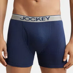 jockey Pack of 2 8009 Super Combed Cotton Rib Solid Men Trunk image 2