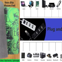 ANJO Wired Keyboard-Wireless Mouse-Mouse Pad-USB Hub 2.0-2 in 1 OTG C & Micro Type Combo Set image 5