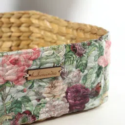 habereindia Multicolor Natural Fibre Set of 3 Organiser Tray and Storage Basket image 5