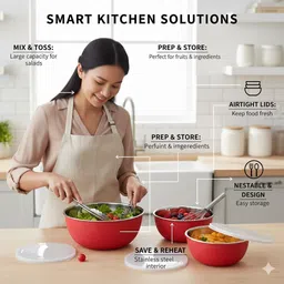 rk Stainless Steel, Plastic Fridge Container - 800 ml, 1300 ml, 2500 ml image 3