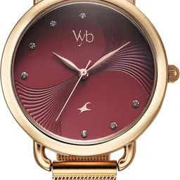 Fastrack Vyb 6.0 Classiqué Quartz Burgundy Round Dial Women's Watch / Analog Watch - For Boys & Girls FV60091WM02-image-20