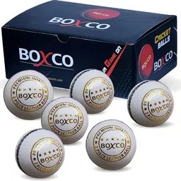 boxco Premium Hand Stiched Two Piece Cricket Leather Ball for Practice, T20 Matches Cricket Leather Ball-picture-10