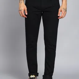 wrogn Men Skinny Mid Rise Black Jeans-picture-25