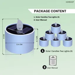 homehop Solar Light Outdoor Waterproof Automatic Candle Night Lamp for Garden Outdoor Post Light Outdoor Lamp image 2