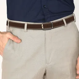 louis philippe Men Formal Black Artificial Leather Reversible Belt image 2