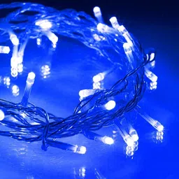 medecor 36 LEDs 6 m Blue Steady Bulb Rice Lights image 3