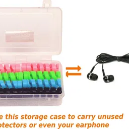 sarvda Cable Protectors with organizer box for Charger Earphones iPhone Oneplus set of 16 pcs Cable Protector image 3