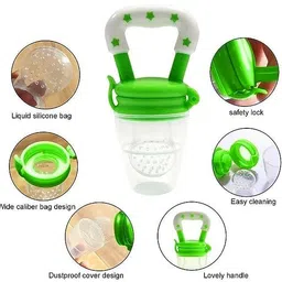 vadhavan 90MLNewborn Baby Feeding Bottle Silicone Squeeze Feeding Spoon and Fruit feeder1 - Silicone image 5