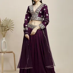 madhuram textiles Embroidered Stitched Lehenga Choli image 3