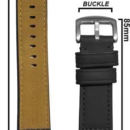 DBLACK [CROXX] Thick Strap Design, Matte Finish, Premium 26 mm Genuine Leather Watch Strap image 3