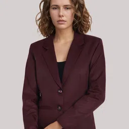 rocksy Women Solid Single Breasted Casual Blazer image 1