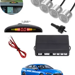 autofetch Universal 4 Silver Reverse Parking Sensor-AF25A603 Universal 4 Silver Reverse Parking Sensor-AF25A603 Parking Sensor image 1