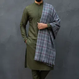 Sudako Acrylic Checkered Men Shawl-picture-33