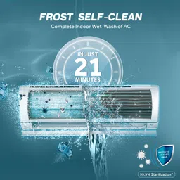 haier 7 in 1 Convertible 2024 Model 2 Ton 3 Star Split Inverter with Anti Bacterial Filter, 60 High Ambient Performance, 20 Mtrs Air Throw Heavy Duty AC- White image 3