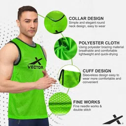 vector x VX-BIBS Pack of 6 Medium Football, Hockey Bib image 4