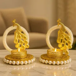 unique art Can2 Cast Iron 2 - Cup Tealight Holder Set-picture-15