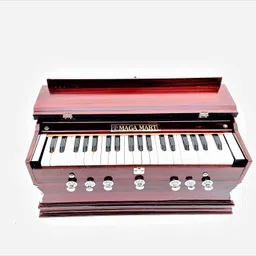 maga mart 7 Stopper 39 Keys | Two Reed (Bass-Male) 3.2 Octave Harmonium With Bag 3.2 Octave Hand Pumped Harmonium image 1