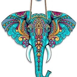 shoppix Traditional Boho Evil Eye Elephant Hamsa 18 Inch Wall Hanging Decor Toran-picture-33
