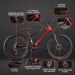 cradiac XC 90 21 SPEED | DUAL DISC | FRONT SUSPENSION 27.5 T (inch) Mountain Cycle image 3
