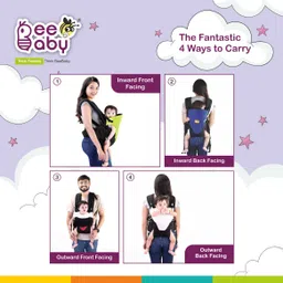 beebaby Omni Breathe 3 in 1 Adjustable Baby Carrier with Head Support(3.5-12kgs Infants) Baby Carrier image 5