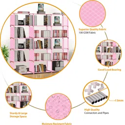 imperial fur 15 Layer Portable Book Shelf Rack | Space-Saving Book Stand for Home & Office Metal Open Book Shelf image 3