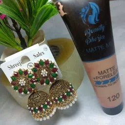 vakil gupta enterprises S12 Beryl Sterling Silver Jhumki Earring-picture-22