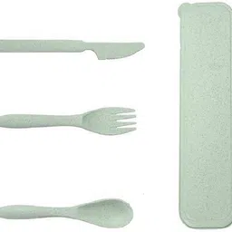 da novira Wheat Straw Cutlery Set,Utensils for Travel,Work,Picnic,Camping And Daily Use Polypropylene, Plastic Dessert Knife-picture-25