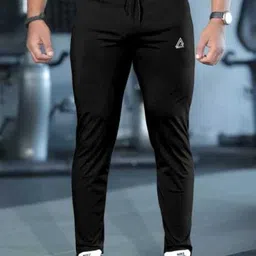 vbok Pack of 3 Men Solid Black, Blue, Grey Track Pants image 2