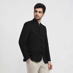 raymond Men Solid Single Breasted Formal Blazer image 3