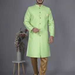 AMZIRA Solid Sherwani-picture-17