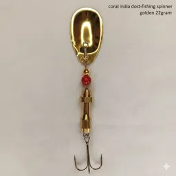 coral india Spinner Bait Brass Fishing Lure image 4
