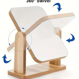 joyansh Standing Mirror, Small Standing Wooden Table Mirror Bathroom Mirror image 5