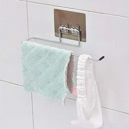 shopstyle Paper Towel Holder with Magic Adhesive Pad, Kitchen Paper Roll Holder Wall Mount, Stainless Steel Self Adhesive Wall Mount Towel Bar for Kitchen Bathroom Steel Toilet Paper Holder image 4