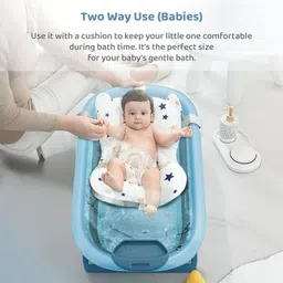 staranddaisy New Born Baby Folding Bathtub with Cushion & Soap Tray Bar for 0 - 3 Years image 3