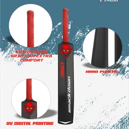 lyzoo Smasher Hard PVCFull Size Plastic Cricket Bat first Grade Heavy Duty Plastic Bat PVC/Plastic Cricket Bat For 15+ Yrs image 4