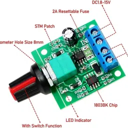 avisri 2 PCS 2A 30W PWM Speed Controller Adjustable Driver Switch Motor Control Electronic Hobby Kit image 3