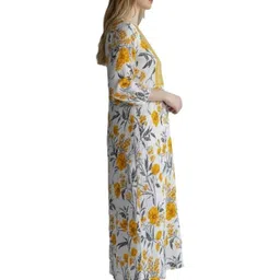 alpine style Women Floral Print Chiffon Anarkali Kurta image 2