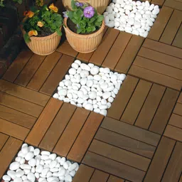 wamus 965 Gram Asymmetrical Polished WHITE Pebbles for Aquarium/Decoration/Garden/Table Vase Polished Asymmetrical Marble Pebbles image 3